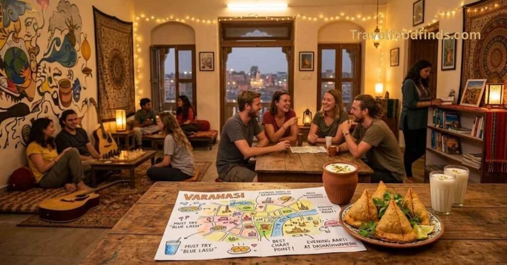 Backpacking and food experiences at goSTOPS hostel in Varanasi India