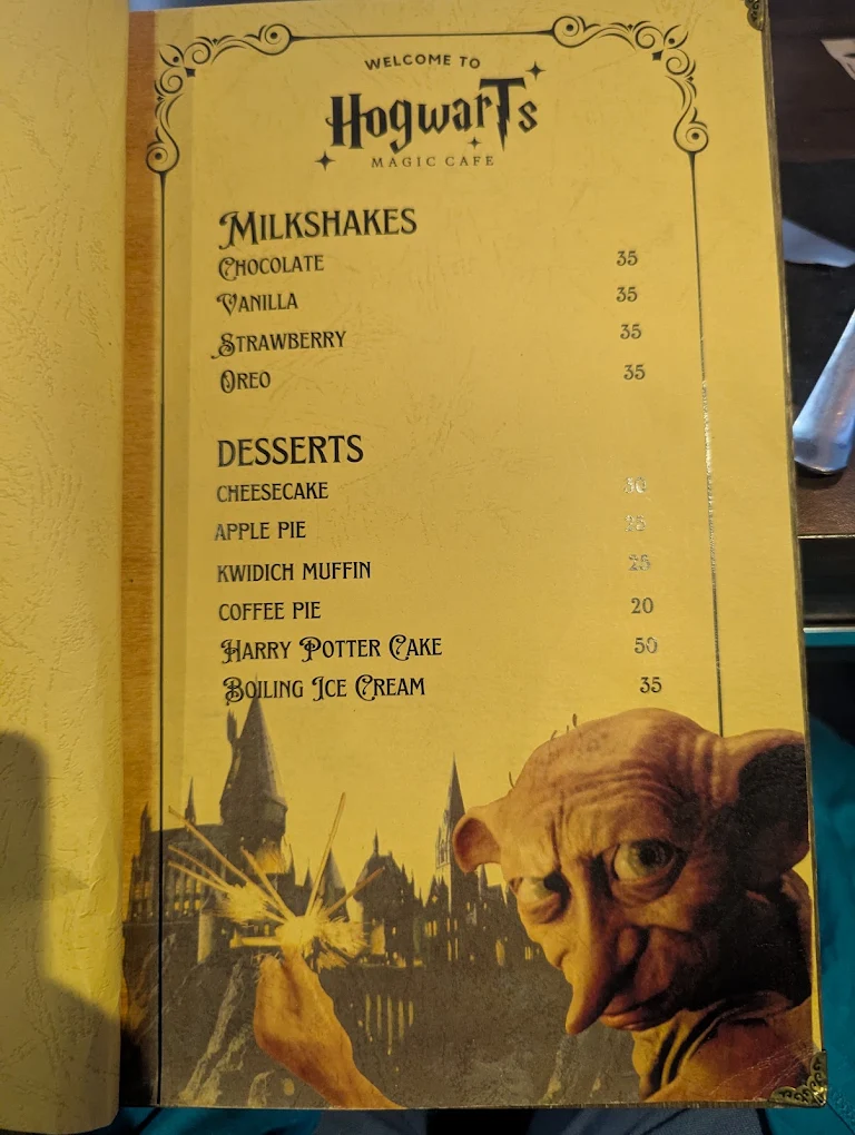 Hogwarts Restaurant Menu Prices in Qatar